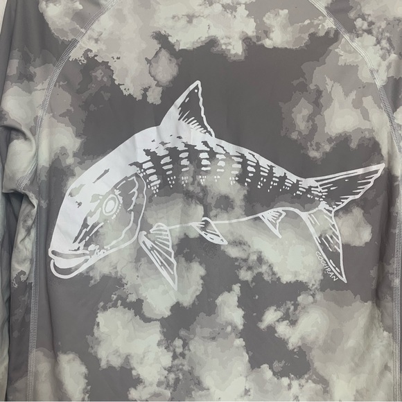 Simms Solarflex Fishing Shirt Men Small Gray Camo Long Sleeve UPF50 Performance - Picture 5 of 10